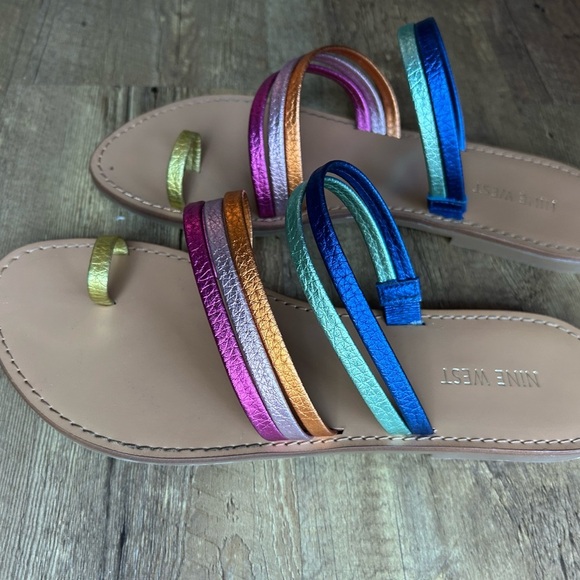 Nine West metallic Sandals 10 - Picture 4 of 4